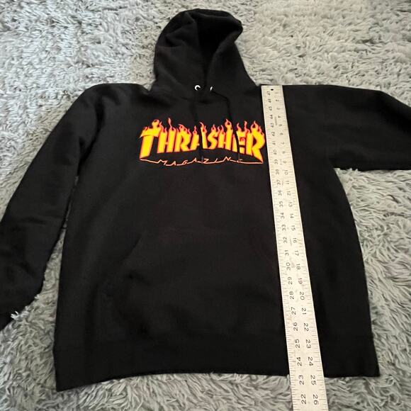 Thrasher Magazine Black Hoodie Medium Unisex Sweatshirt - Picture 4 of 7